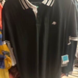Aeropostale Black Polo with‎ White Trim